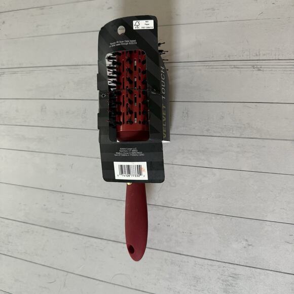 Conair Velvet Touch Vented Round Hair Brush Red or Blue Smooth & Shine Blow Dry - Picture 2 of 14
